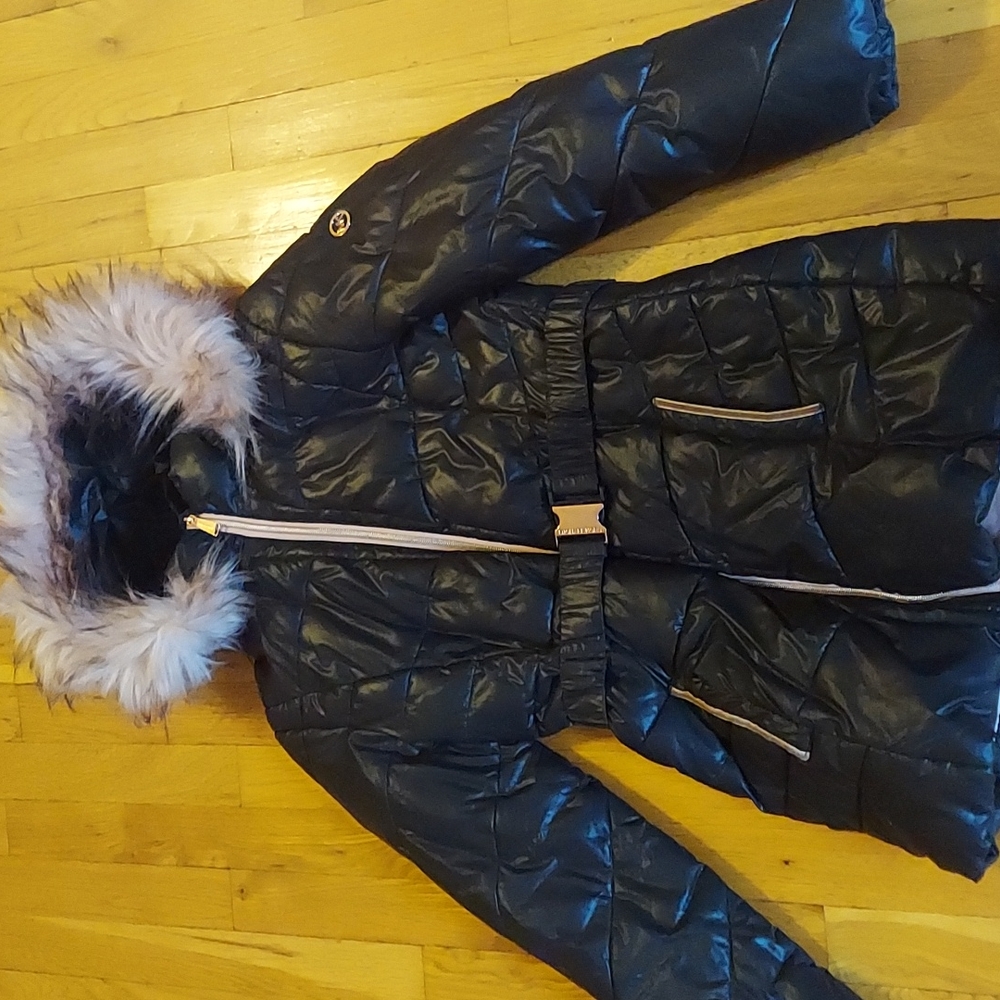 Michael Kors Black/Pink 3/4 Puffer Jacket